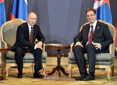 Vladimiras Putinas ir Aleksandras Vučičius