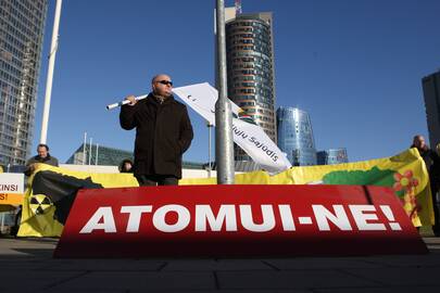 Žaliųjų protesto akcija prieš Visagino atominės elektrinės statybas, 2011 m.