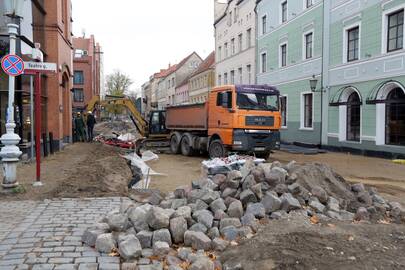 Abejonės: senamiesčio verslininkai abejoja, ar laikomasi gatvių renovacijos darbų pirminių terminų.