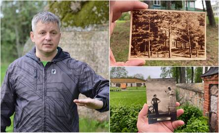 Vaizdas: įsigijęs seną atviruką su Zarasų kraštu, R.Keršys stengiasi identifikuoti jame užfiksuotas vietas, jas nufotografuoja.