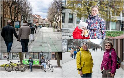 Nuomonės: vieni kauniečiai nuo karantino labai pavargo, kiti įžvelgė ir pranašumų.