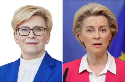 Ingrida Šimonytė (kairėje) ir Ursula von der Leyen (dešinėje)