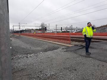 Vieta: gelbėjimo operacija vyko netoli Stokholmo priemiesčio Vedesto, kur "Kauno tiltai" stato keturių eismo juostų viaduką.