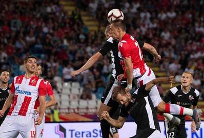 Mūšis: per "Crvena zvezda" ir "Sūduvos" rungtynes Belgrade nestigo kietų vyriškų dvikovų.