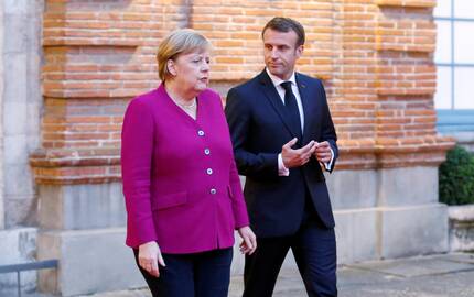 Angela Merkel ir Emmanuelis Macronas