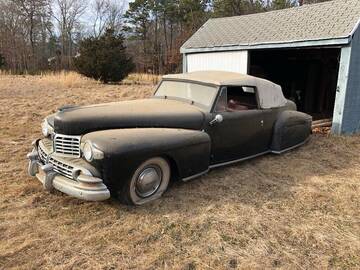 Surado: 1948-ųjų "Lincoln Continental V12 Cabriolet" buvo aptiktas neprižiūrimoje ūkio valdoje JAV.