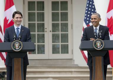  Justinas Trudeau ir Barackas Obama