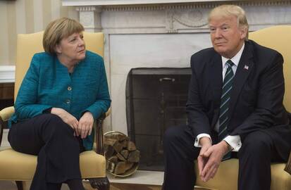 Angela Merkel ir Donaldas Trumpas