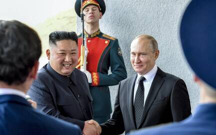 Kim Jong Unas ir Vladimiras Putinas