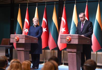 Dalia Grybauskaitė ir Racepas Tayyipas Erdoganas