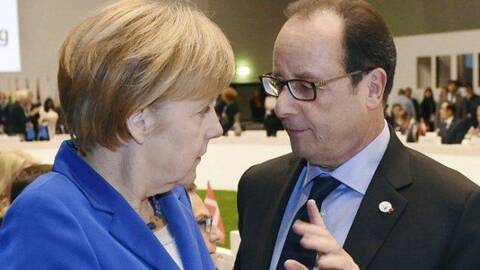 Angela Merkel ir Francois Hollande