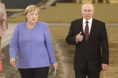 Angela Merkel ir Vladimiras Putinas