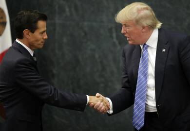 Enrique Pena Nieto ir Donaldas Trumpas