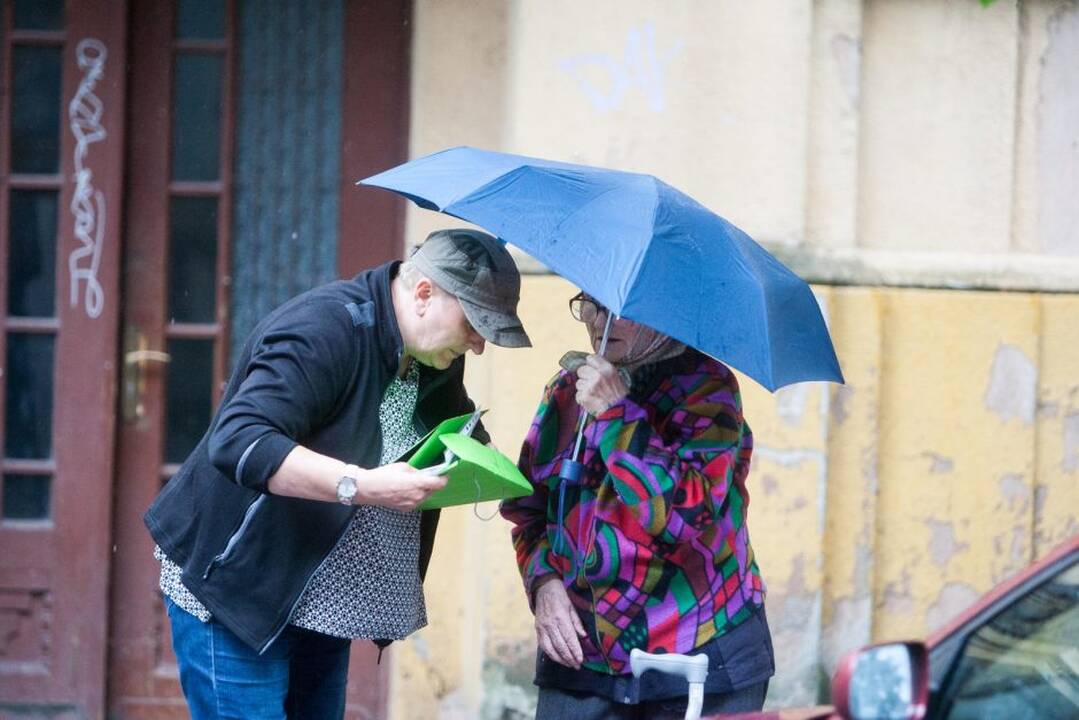 Lietus nuplovė Laisvės alėją
