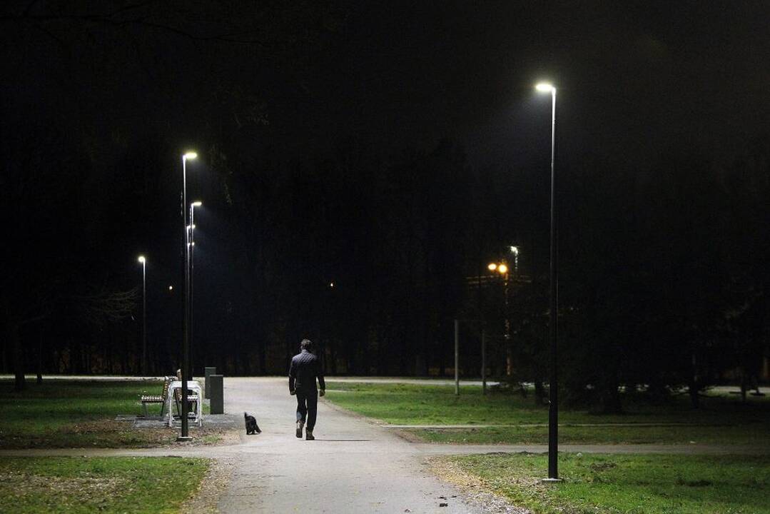 Kalniečių parke – naujas LED apšvietimas
