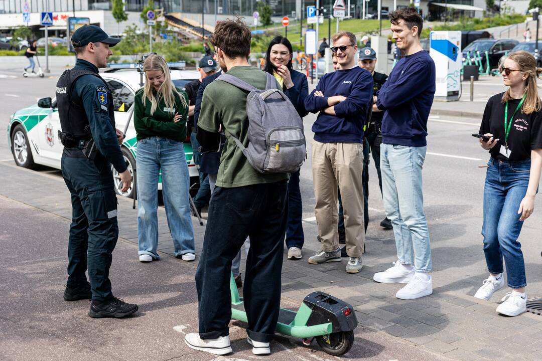 Reidas, skirtas nesaugaus važiavimo mikrojudumo priemonėmis prevencijai
