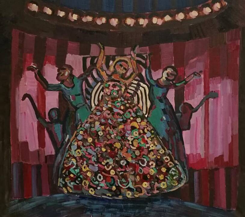 Parodoje – tapybos susidūrimas su teatru