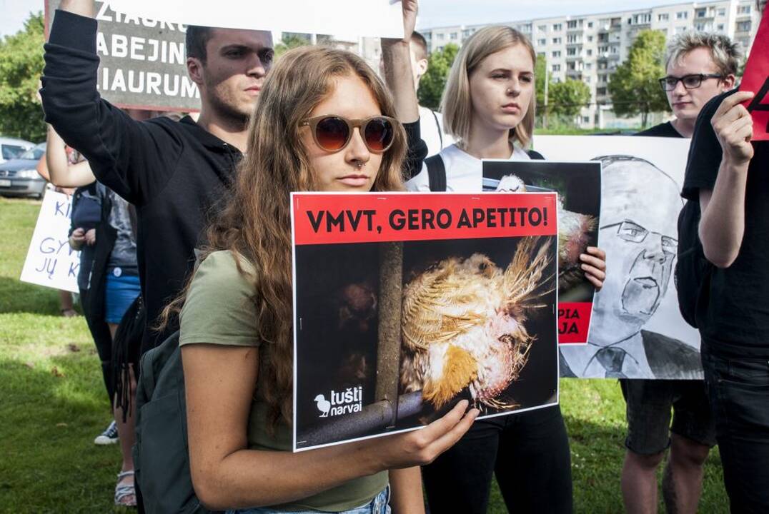 Protestas prie Maisto ir veterinarijos tarnybos