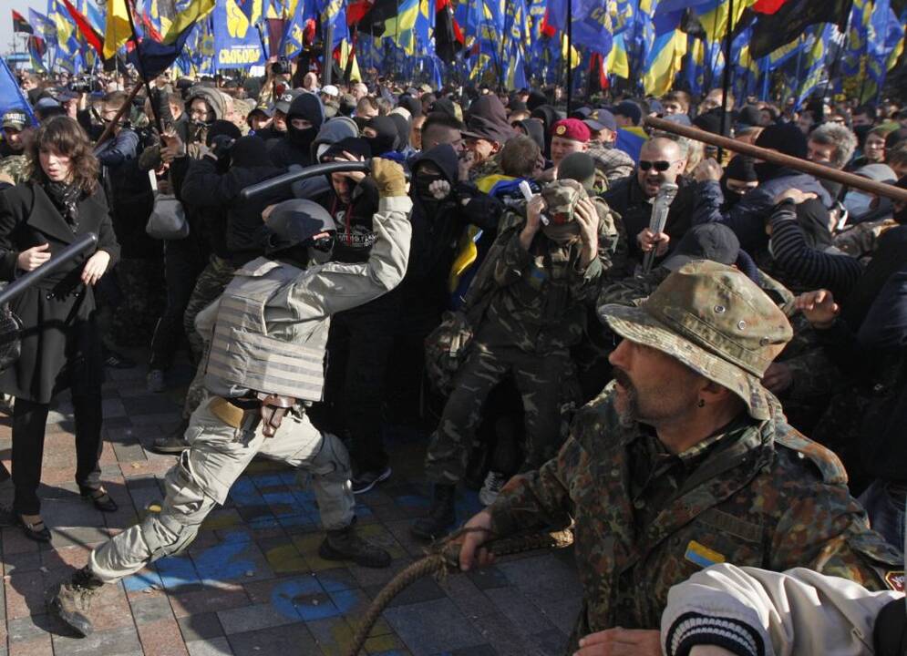 Nacionalistų demonstracijos ir susirėmimai Kijeve