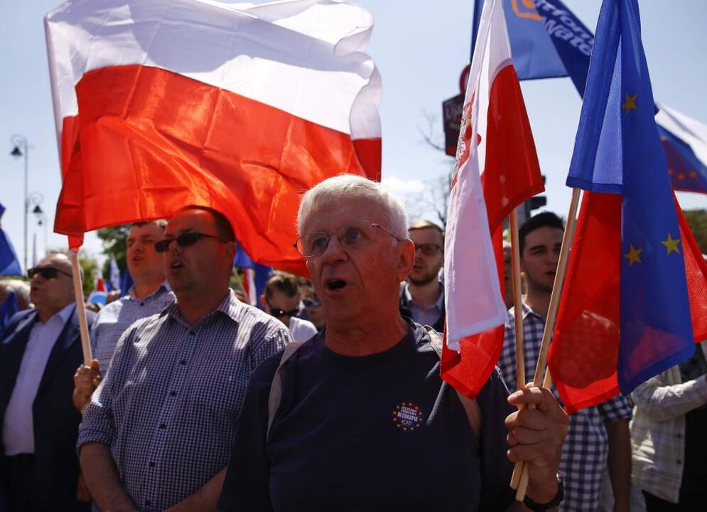 Eitynės Varšuvoje už demokratiją ir ES