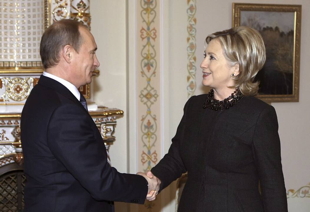 Vladimiras Putinas ir Hillary Clinton