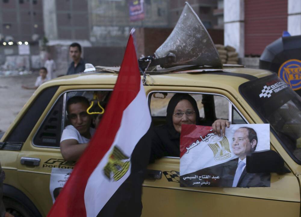 Egipto prezidento rinkimuose A. F. al Sisi iškovojo triuškinamą pergalę