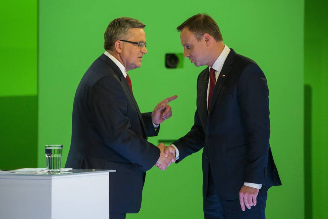 Bronislawas Komorowskis ir Andrzejus Duda