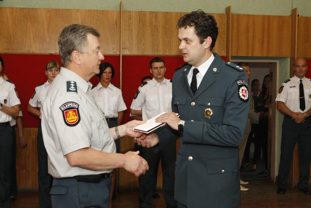 Tarnybą pradėjusių pareigūnų Priesaikos ceremonija Klaipėdoje