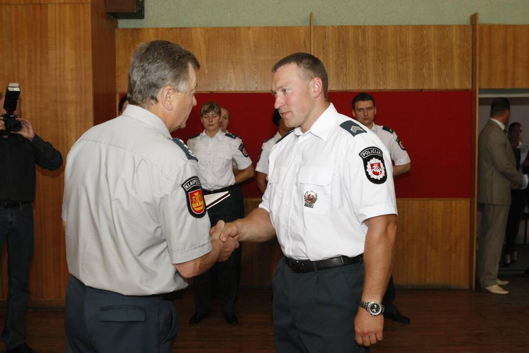 Tarnybą pradėjusių pareigūnų Priesaikos ceremonija Klaipėdoje