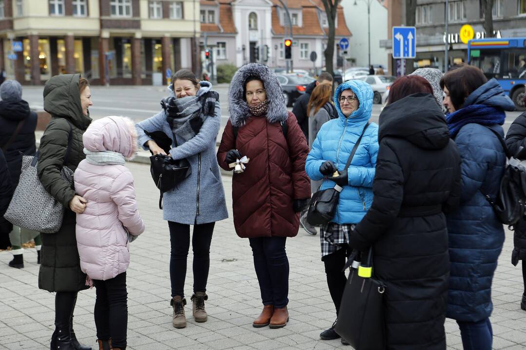 Mokytojų mitingas Klaipėdoje