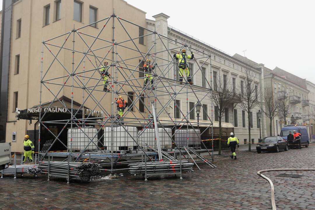 Paruošiamieji darbai Šviesų festivaliui