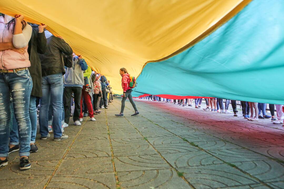 Klaipėdiečiai giedojo Lietuvos himną