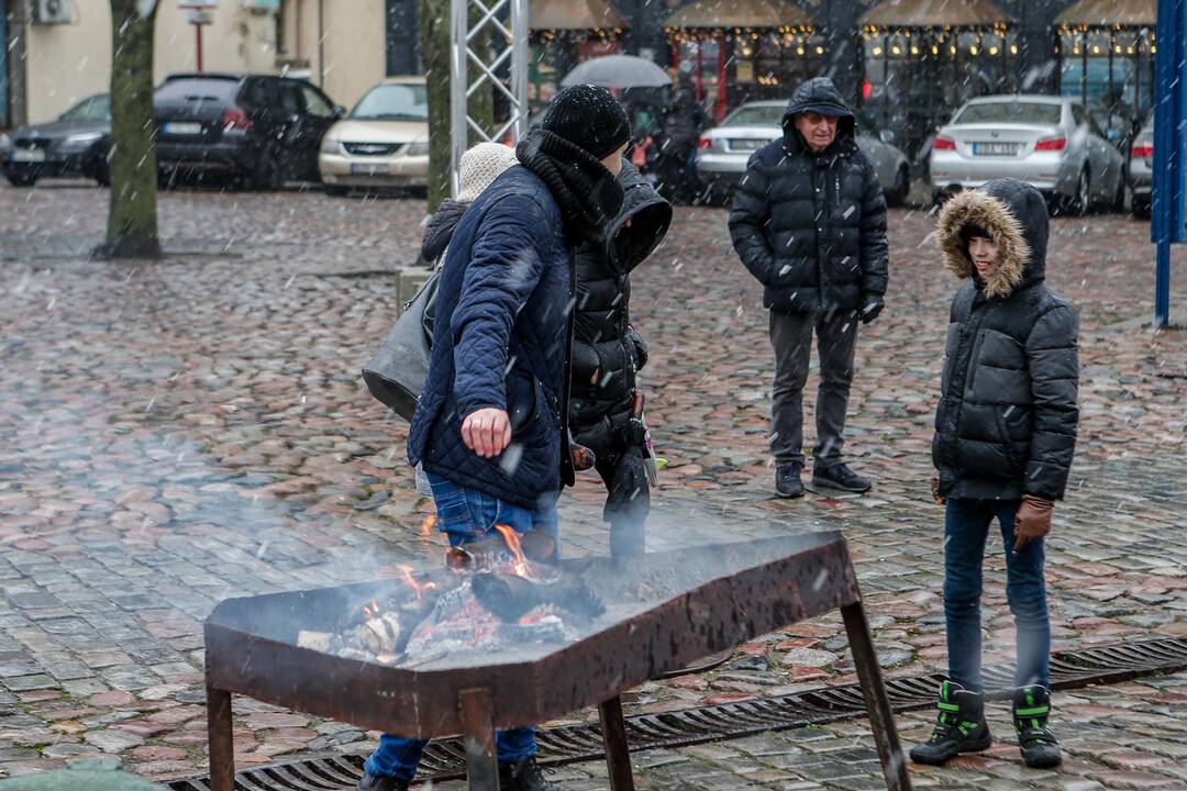 Žuvienė ir kareiviška košė Teatro aikštėje