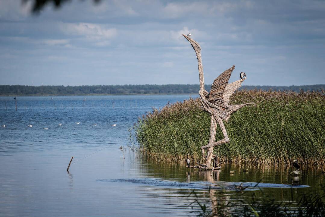 Šiaudinės skulptūros Gintaro įlankoje