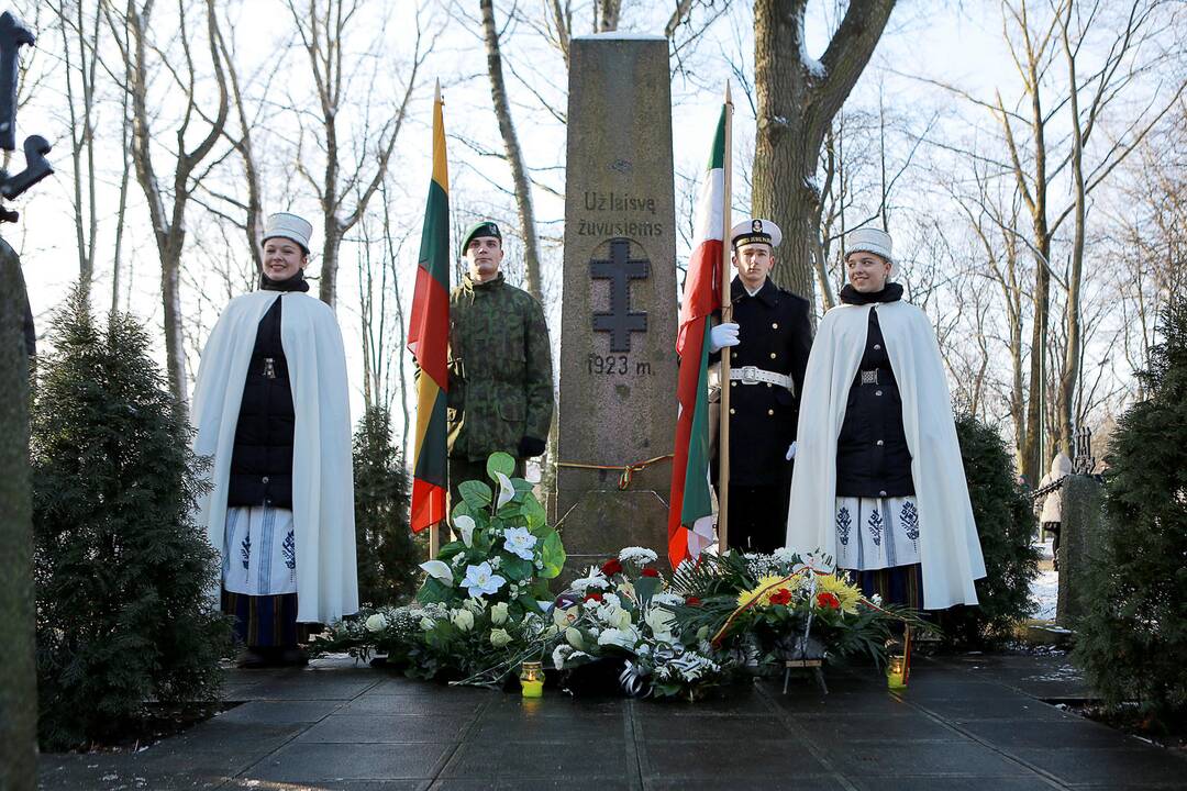 Iškilmingoje ceremonijoje pagerbti žuvusieji už Klaipėdos kraštą