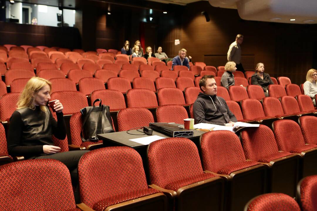 Spektaklio "Juoda dėžutė" spaudos konferencija