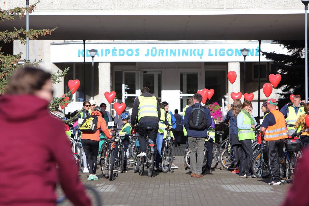Jūrininkų ligoninės medikų žygis dviračiais