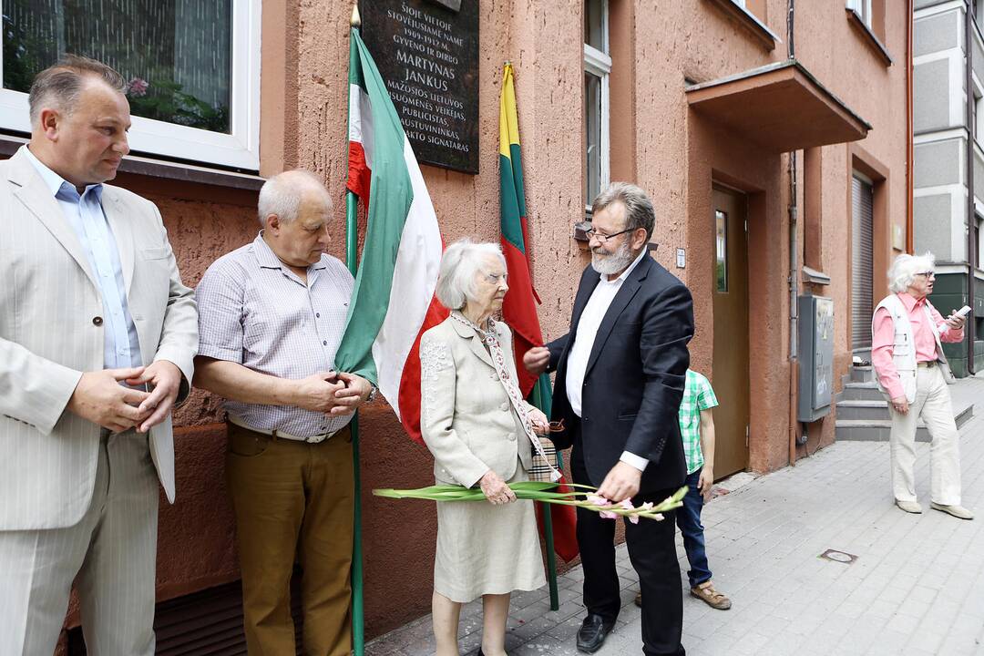 Atidengta Martyno Jankaus memorialinė lenta