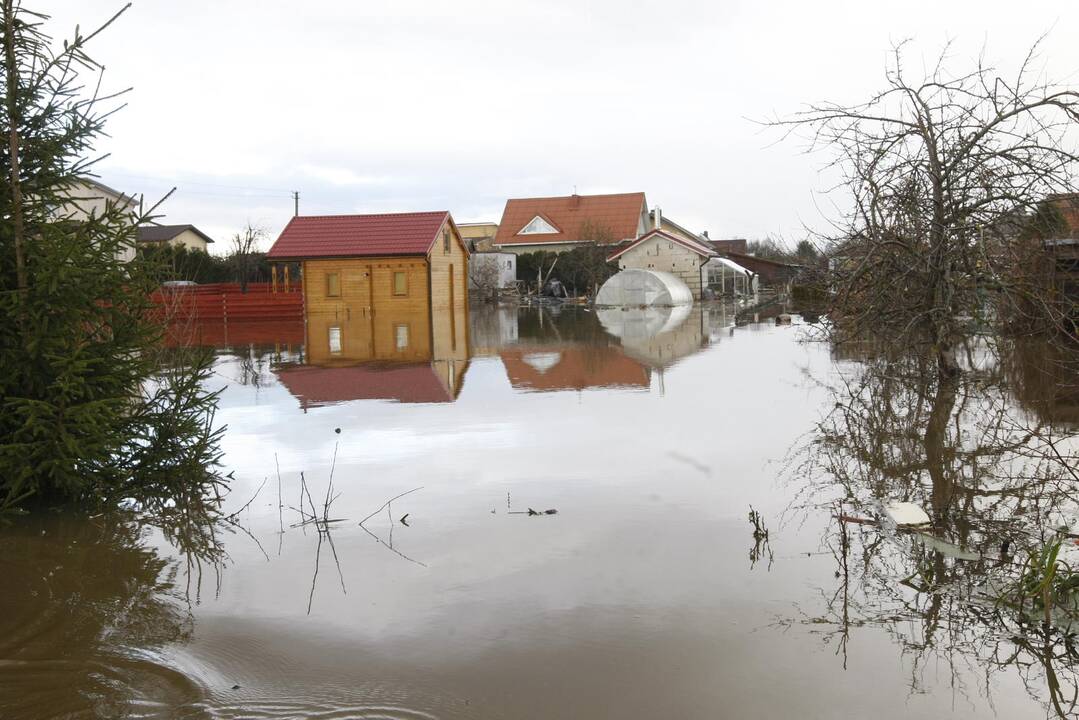 Purmaliuose vanduo tuoj sieks namų stogus