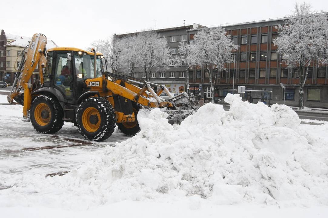 Klaipėdoje vėl prisnigo