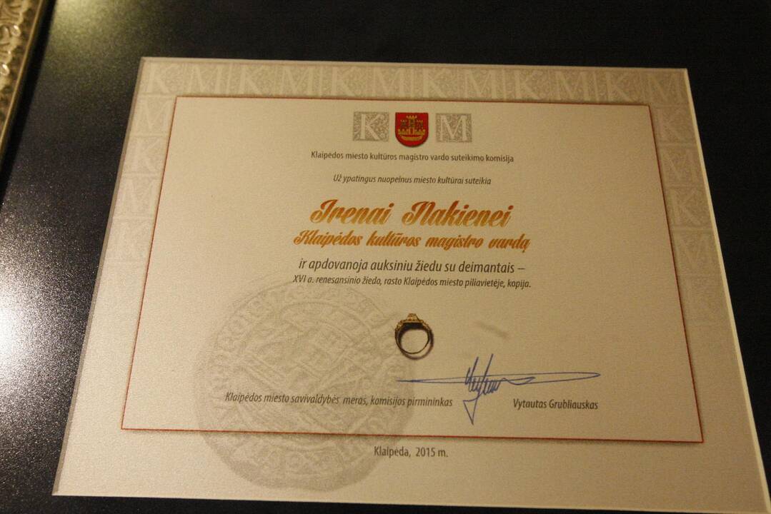 Kultūros magistrų sveikinimas