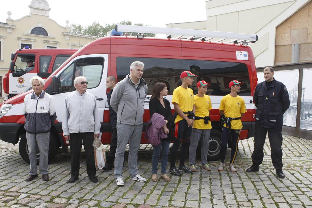 Klaipėdoje finišavo Baltijos jūrą apibėgęs ugniagesys