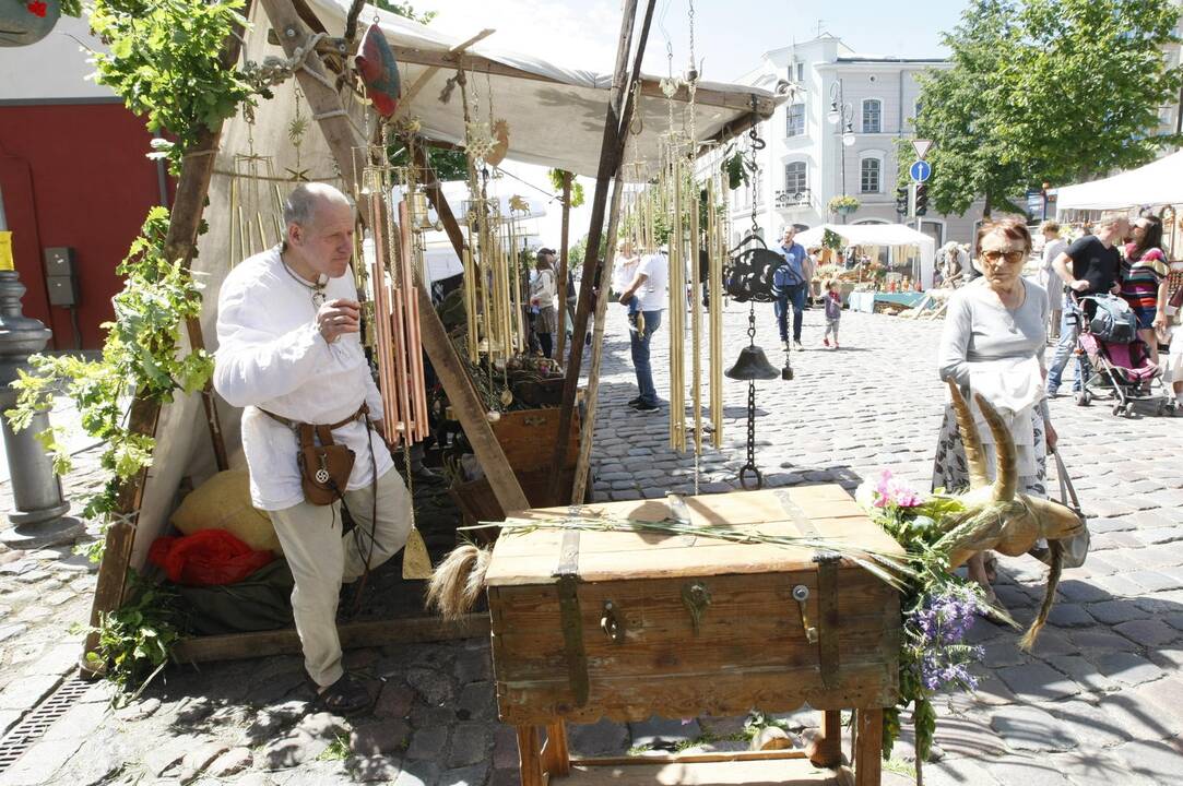 Joninių mugė paskendo žolynuose