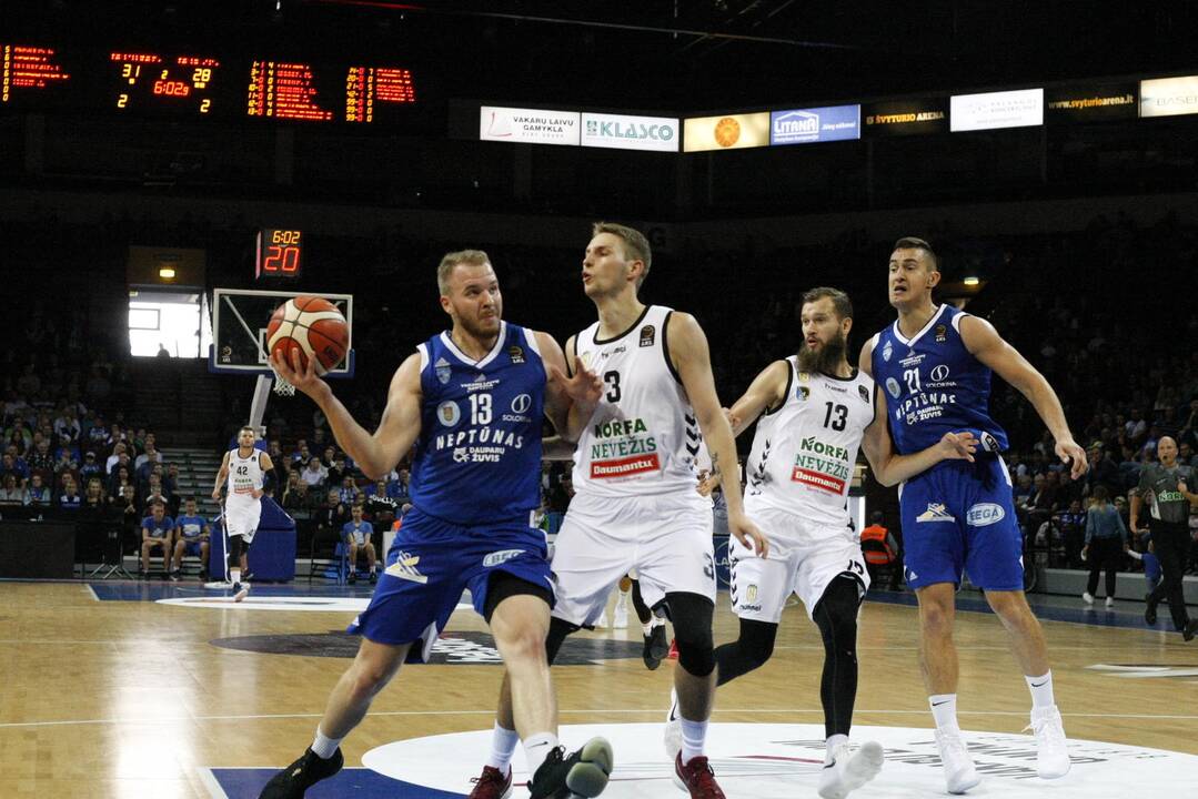 LKL krepšinio rungtynės: „Neptūnas“ – „Nevėžis“