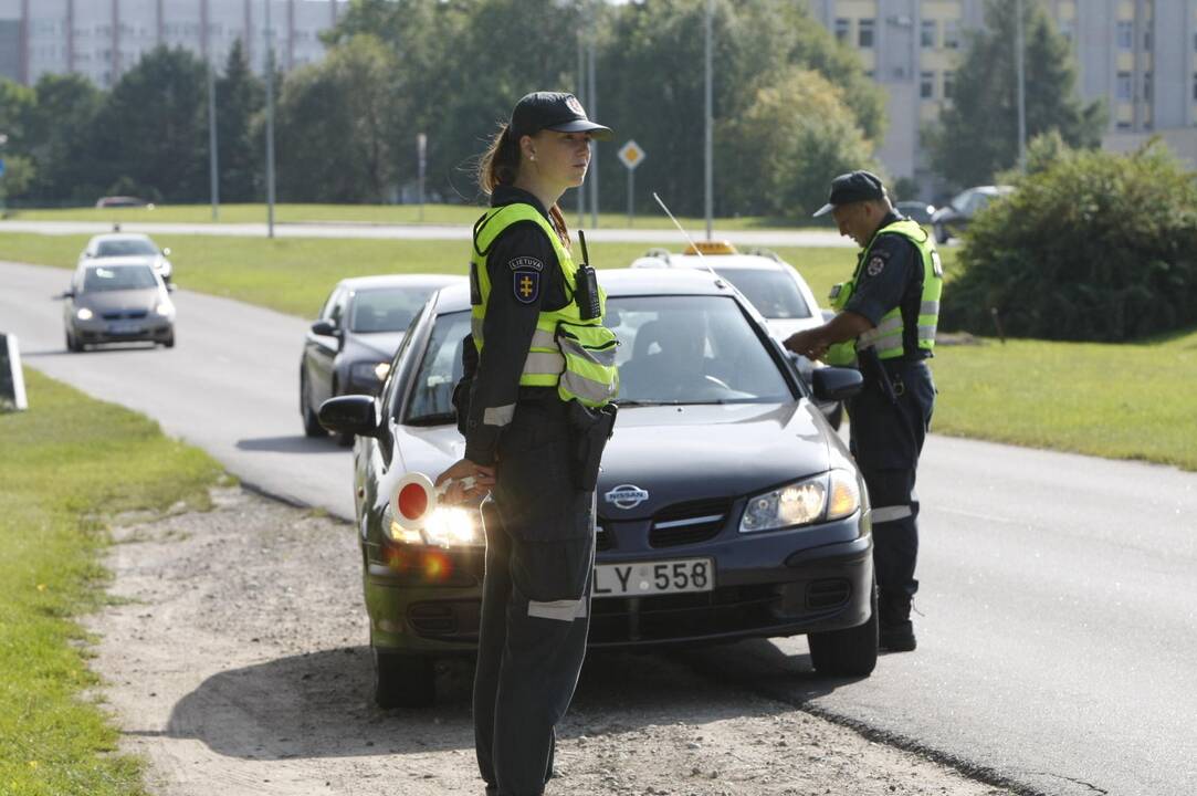 Policijos reidas Liepojos gatvėje