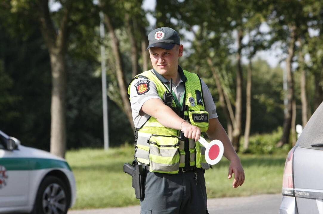 Policijos reidas Liepojos gatvėje