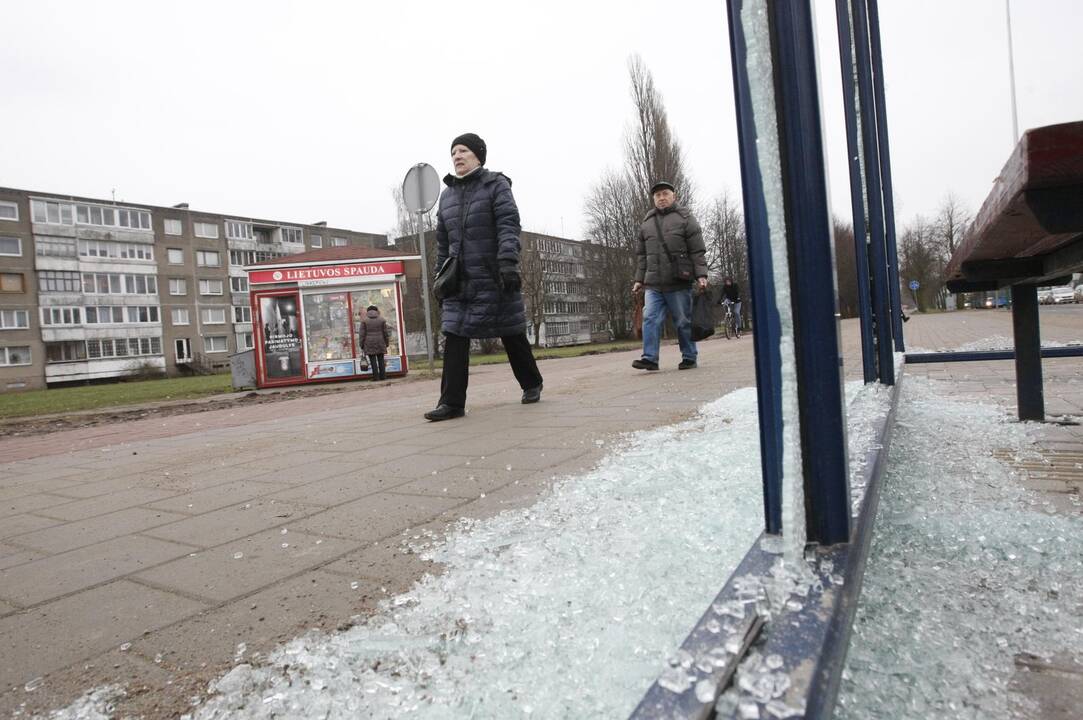 Klaipėdoje siaučia stotelių niokotojai