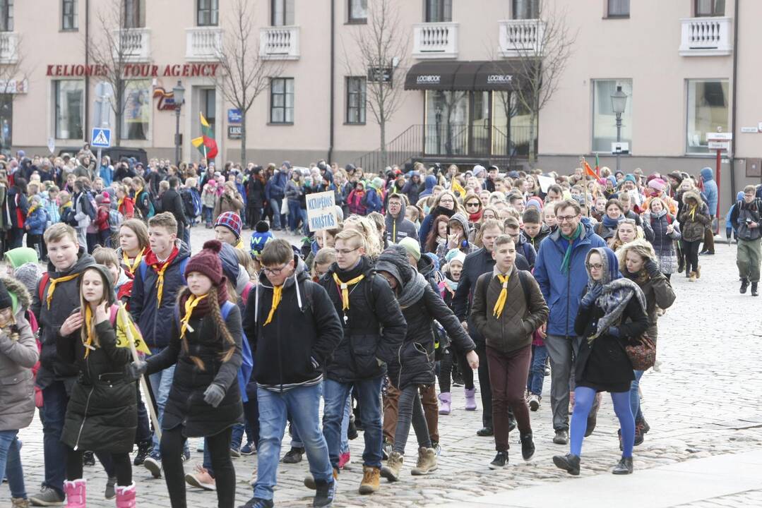 Skautų žygis Klaipėdoje