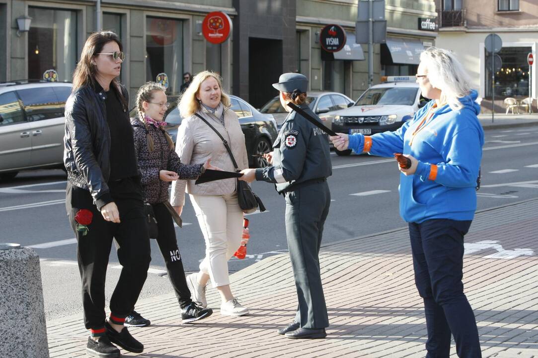 Gyventojams išdalijo tūkstantį atšvaitų