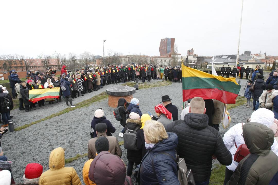 Tautinės vėliavos pakėlimas Klaipėdoje